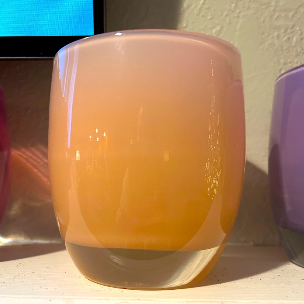 Glassybaby PINK ‘godmother’ votive candle holder